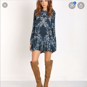 Free people open back tunic dress
